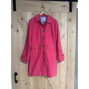 Tulle Anthropologie | Pink 100% Cotton Trench Pea Coat | Size Medium